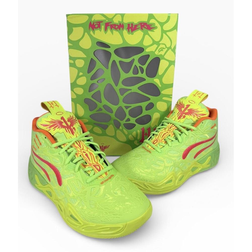 PUMA LaMelo Ball MB.04 GEM Basketball Shoes 311421 01 Yellow Alert Men's Size 9